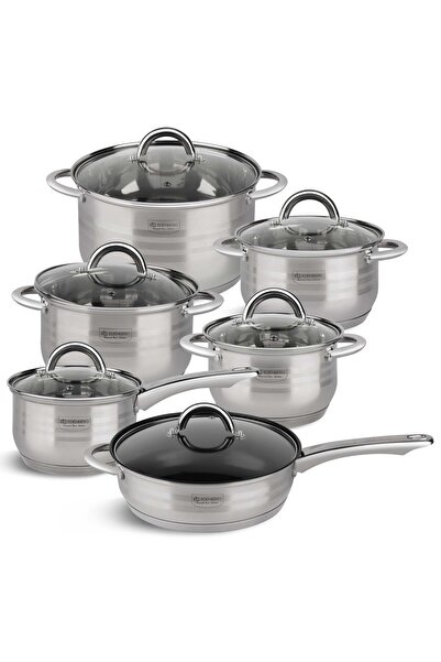 EDENBERG Set vase din inox 12 piese EB-4007