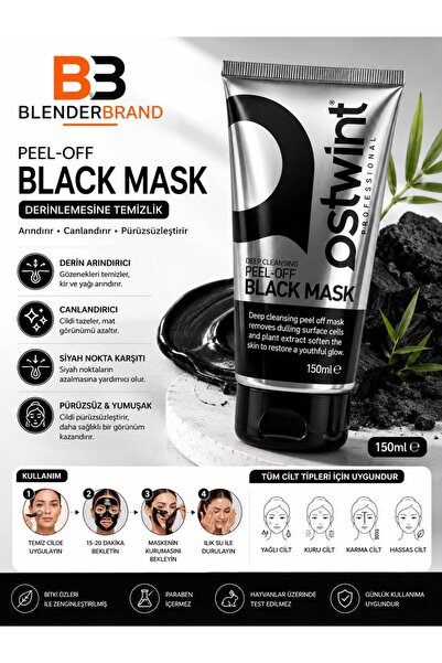 Blender Brand Black Mask Peel-Off Mask Anti-Blackhead 150 ml