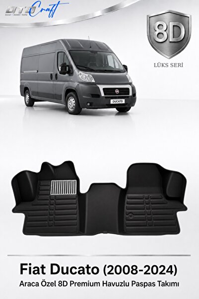 OTOCRAFT Fiat Ducato 2008-2024 Araca Özel 8D Havuzlu Oto Paspas Takımı Siyah ...
