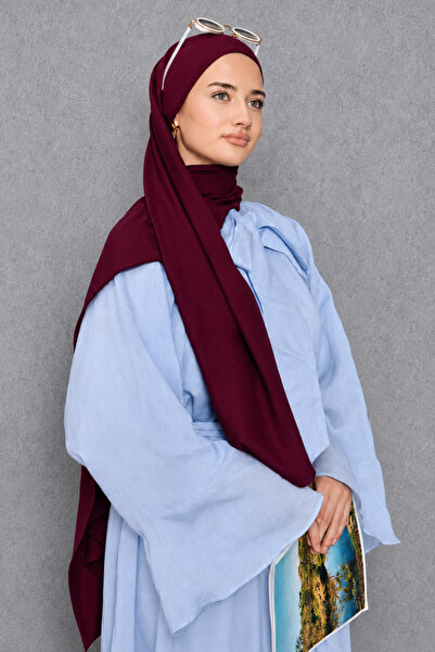 Şehr-i Şal İstanbul Women's Shawl Cotton-Like Non-Ironing Shawl 75X190 cm