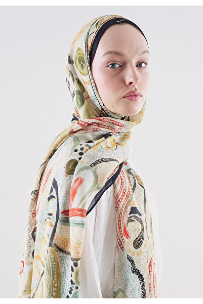 Freshscarfs Σάλι Eloria Desen Rami από βισκόζη, μαύρο