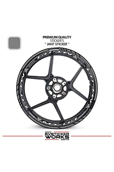 ARONA Yamaha Mt07 Wheel Sticker and Inner Text Printed Label Sticker Model Pr...