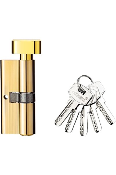Stargold Hardware Door Lock Cylinder, Silver, Brass, 70mm, 5 Computer Keys, S...