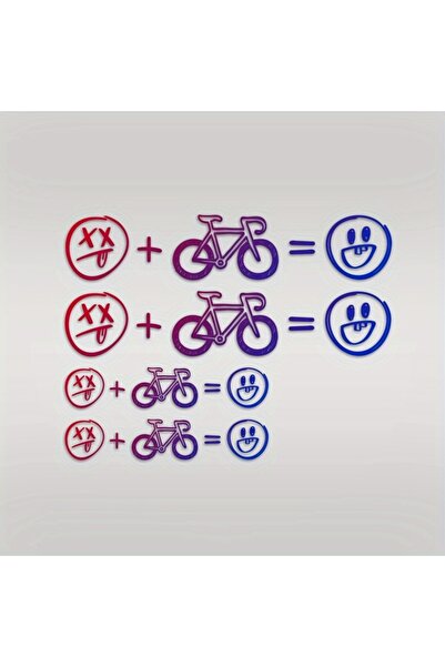 Choice 4PCS SET 4pcs/Sheet Happy Face Bike Stickers - Road Bike Decor, Univer...