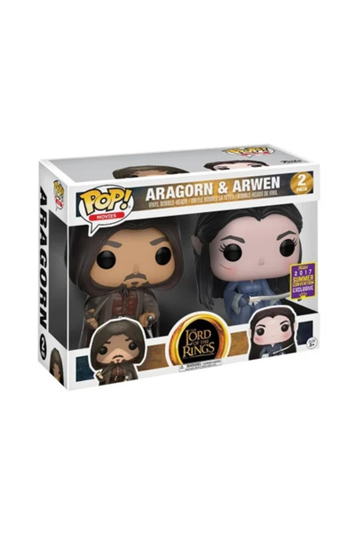 Funko Lord of the Rings POP! Movies Aragorn & Arwen Exclusive Vinyl Figure 2 ...