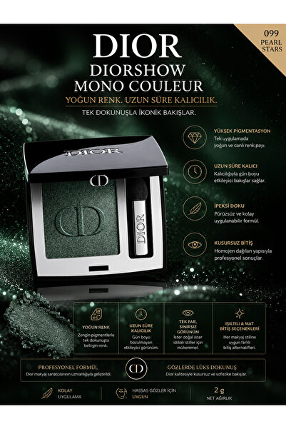 Dior Diorshow Mono Color Intense Pigmented Creamy Powder Form Lasting Single ...