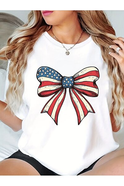 212Wear تي شيرت نسائي كاجوال بأكمام قصيرة وياقة دائرية يتميز بتصميم يوم الاست...