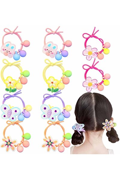 Arabest Sweet Floral Hair Bands,Elastic Cute Ponytail Bands,Girls' Hair Acces...