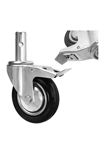 GEKO Roată pivotantă cu frână, 160 mm, capacitate maximă 125 kg, G71542