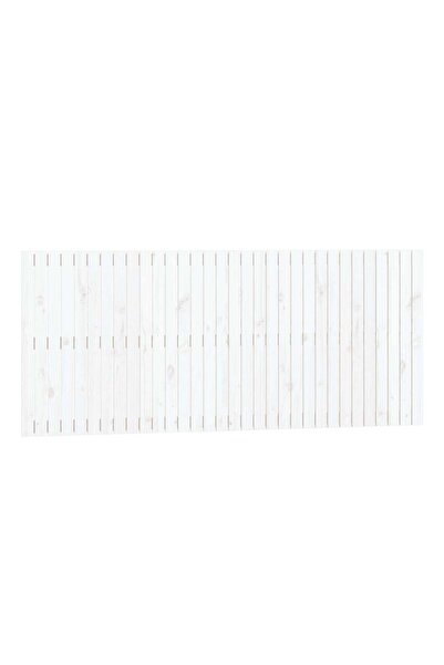 vidaxl Tăblie de pat pentru perete, alb, 204x3x90 cm, lemn masiv pin