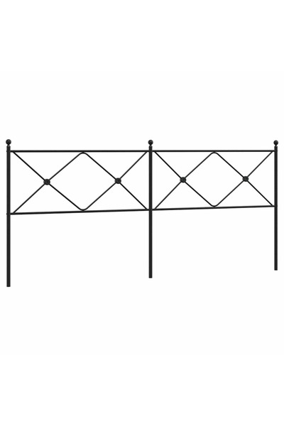 vidaxl Tăblie de pat de schimb metalică, negru, 193 cm