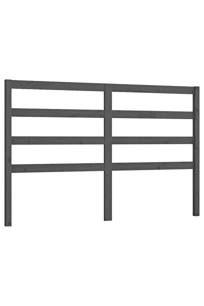 vidaxl Tăblie de pat, gri, 146x4x100 cm, lemn masiv de pin
