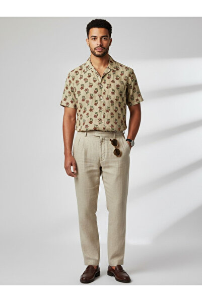 TRULOOM By Styli Men Classic Slim Fit Floral Printed Casual Shirt
