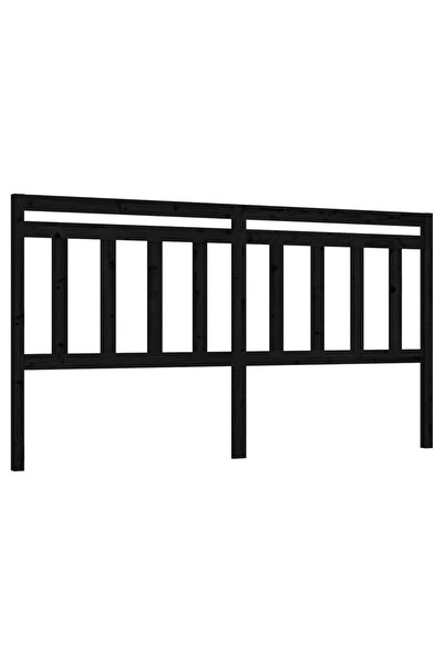 vidaxl Tăblie de pat, negru, 206x4x100 cm, lemn masiv de pin