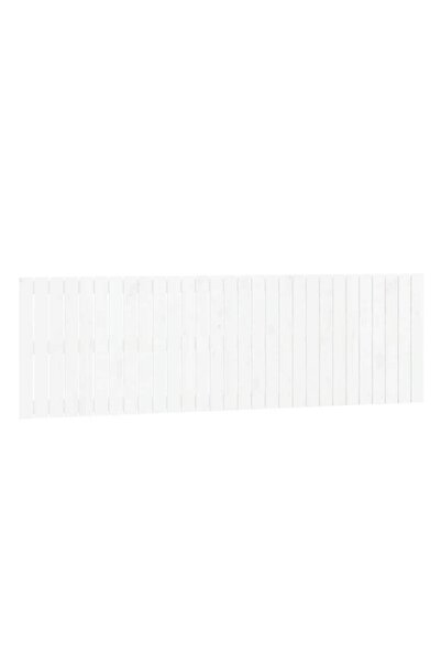 vidaxl Tăblie de pat pentru perete, alb, 185x3x60 cm, lemn masiv pin