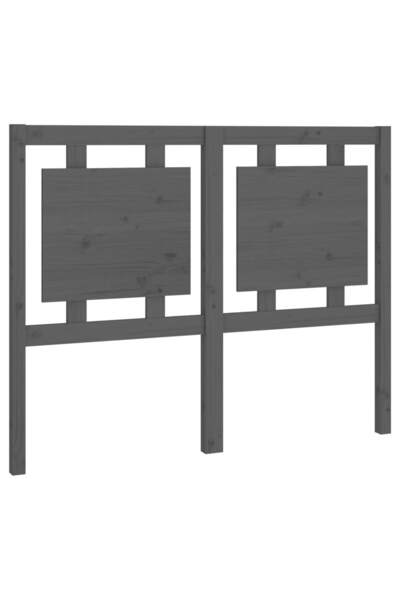 vidaxl Tăblie de pat, gri, 125,5x4x100 cm, lemn masiv de pin
