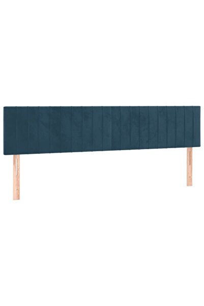vidaxl Tăblii de pat, albastru închis, 160x5x78/88 cm, catifea