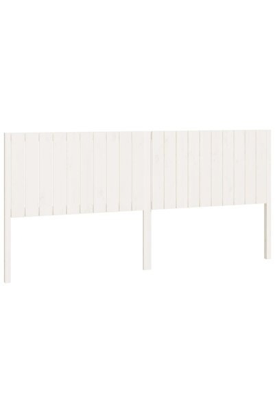 vidaxl Tăblie de pat, alb, 205,5x4x100 cm, lemn masiv de pin