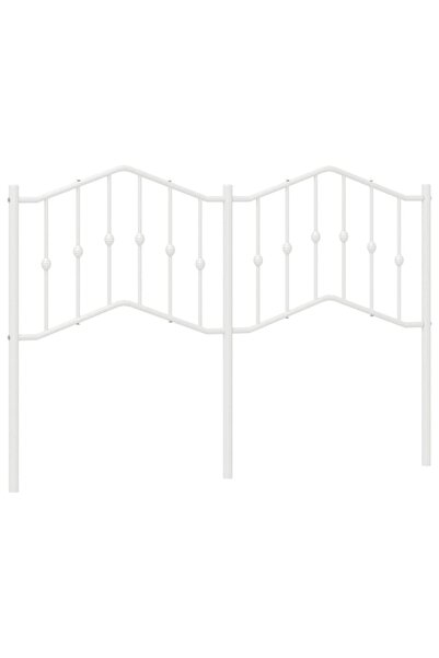 vidaxl Tăblie de pat de schimb metalică, alb, 140 cm