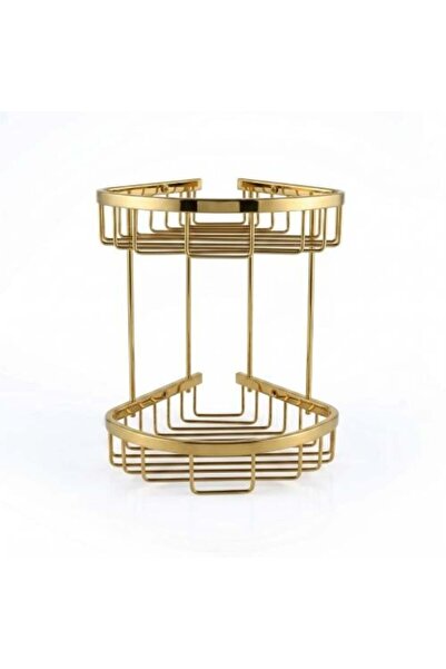 helemend Corner Bathroom Utensil Rack Mesh Dorin Gold - Helminde