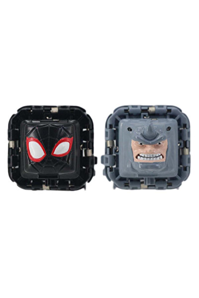 Battle Cubes Set 2 figurine de lupta Spiderman, Miles vs Rhino