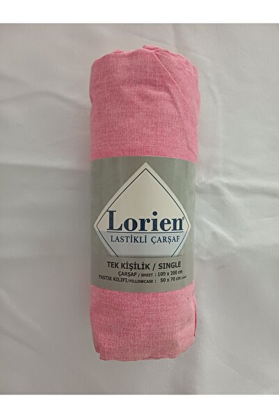 LorienHome Single Fitted Sheet Set - Pink