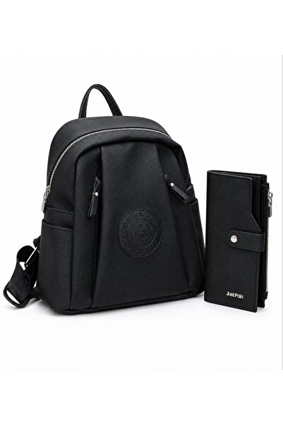 Just Polo 2-Pack Original Justpolo Women's 9-Compartment Backpack and Wallet ...