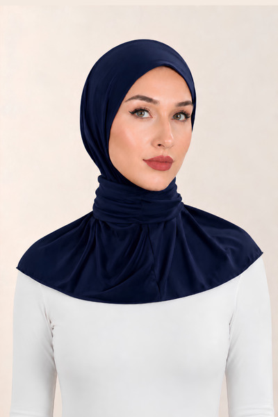 Jusmart Women's Hijab Practical Snap-On Sandy Scarf Ready-To-Wear Sea and Poo...