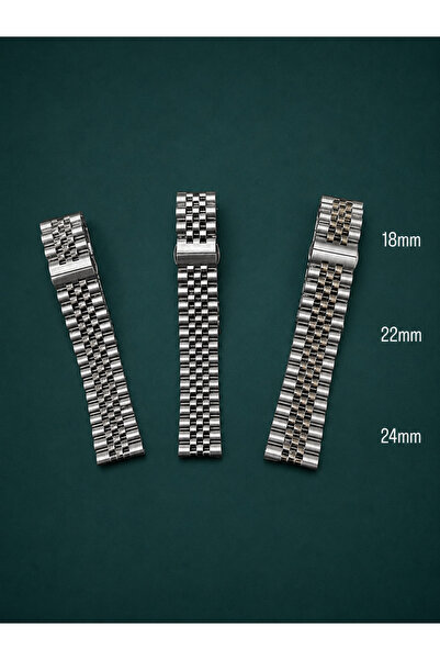Stainless steelss Premium 100% Full and Stainless Steel Jubilee Model Watch Band 18mm