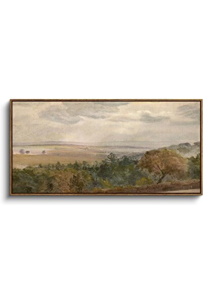 ALAYRA International Soft Pastel Hill Sky With Outer Frame 50x100 cm for Livi...