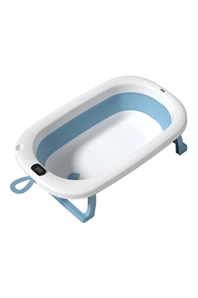 Z-Tools Foldable tub with digital thermometer, blue / ZTS9149