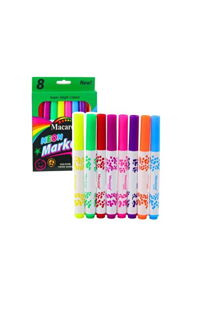 LEAN Set de markere neon, multicolor, 8 piese, 21519