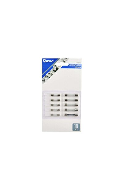 GEKO Set de siguranțe din sticlă, 10 elemente, G 03616