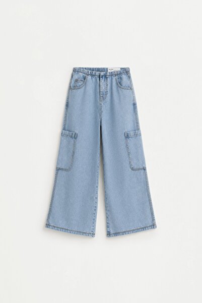 LEFTIES Geniş paça kargo jean