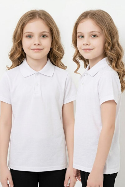 MODANINO 2-Pack T-Shirts -100% Cotton and School Style- Girls' Age 5-16 12727at