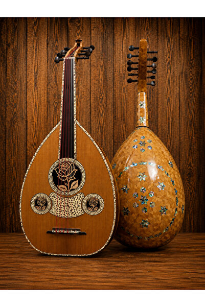 KARAZ MUSIC Musical Instrument Oud Shell (Warm Cedar Top - Premium Shell Inla...
