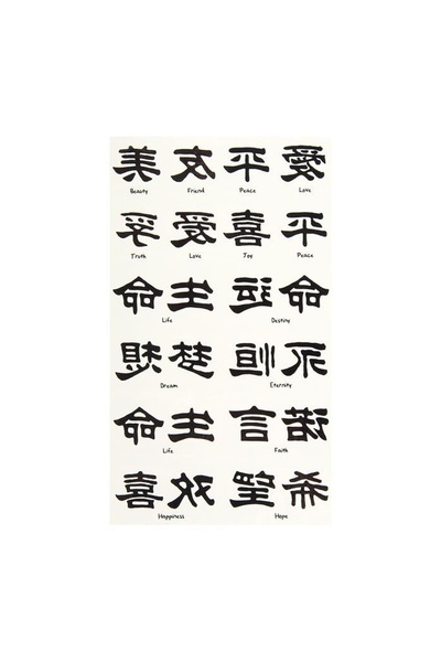 OEM Tatuaje temporare autocolante cu litere chinezești, 24 bucăți – schimbare...