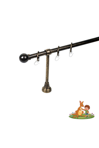 KLEIDECO Simple curtain rail INNOVATION, Plastic, Diameter 16 mm, APPLE ends,...