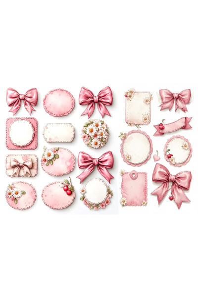 TELLGRAF Pink Themed Sticker Set (21X30 cm 1 Set)