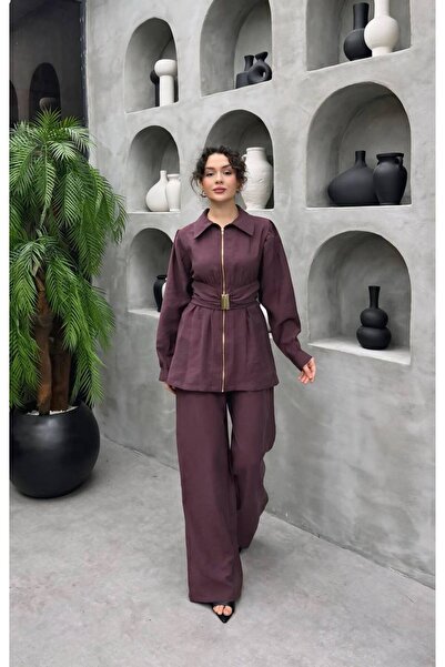 POLEN Tesettür pantolon takım kuşaklı