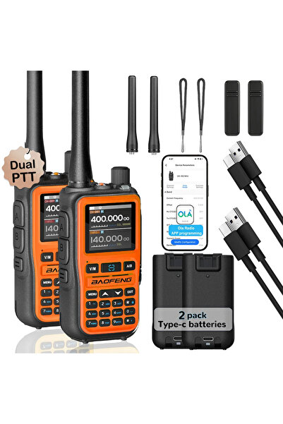 choice2 باوفينج جهاز اتصال لاسلكي ثنائي النطاق UV-5R ميني بقوة 5 واط و999 قنا...
