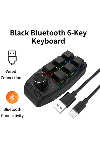 Choice GGBEE wired Bluetooth 6 Keys 1 Knob Macro Custom Programming Bluetooth...