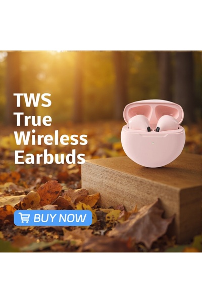 choice2 Pink TWS True Wireless Earbuds Half In Ear Bluetooth Headphones Touch...