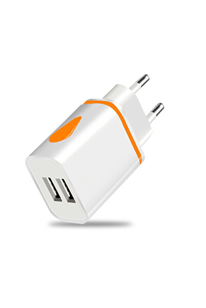 choice2 Orange EU Dual Port USB Wall Charger 5V 2A Travel Power Adapter EU US...