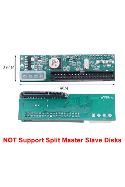 Choice4 B 2.6CM 2.5 to 3.5 Inch Sata Female to IDE Male Adapter Converter 40 ...