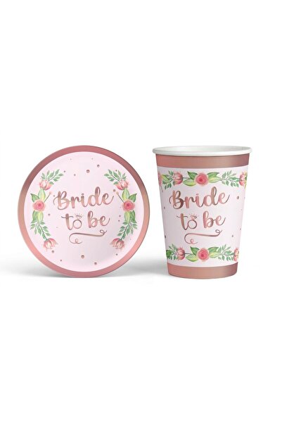 BAL10 DÜNYASI Bal10 Bride to Be Printed Plate and Cup Set