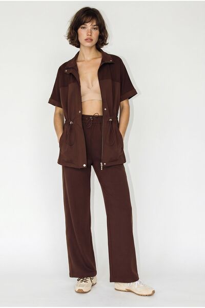 Hiccup LUCCI Set Cardigan Și Pantaloni Evazați Uni