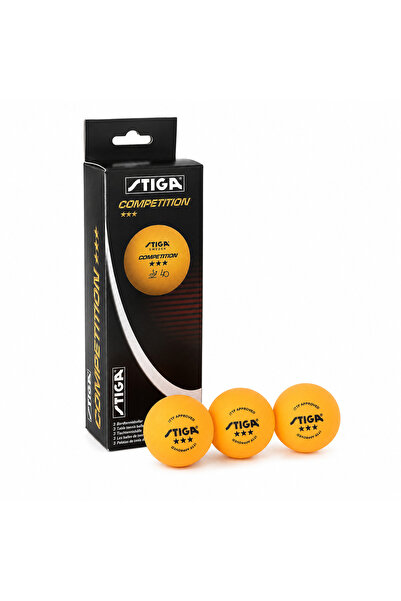 STIGA Competition Table Tennis Balls 3 Star ITTF Approved 40 mm Orange Ping P...