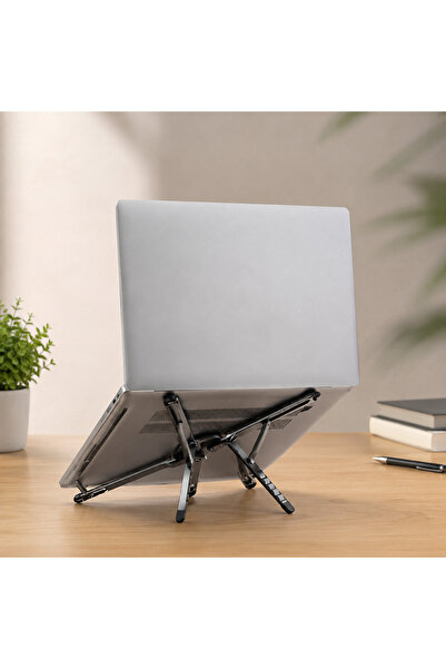 Mcstorey Katlanabilir Laptop Standı, Tablet ve Telefon Standı, 4'ü 1 Arada Ço...