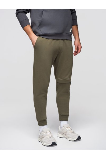 OMBRE Pantaloni bărbați, croială casual cu șnur P1529
